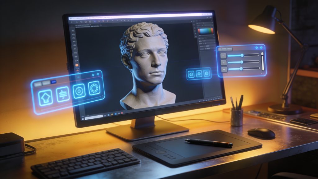 Dijital Heykeltıraşlık: 3D Modelleme Teknikleri ve Ürün Görselleştirmede Kullanılan Yöntemler